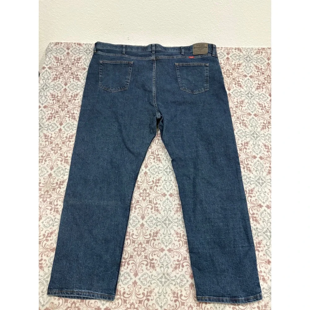 Wrangler Regular Fit Comfort Flex Waist Jeans Mens 48x30 Blue Denim 96CFWSW